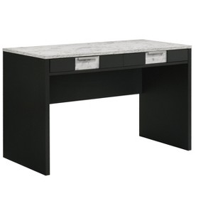 Gulches Modern Desk Collection ¨C Faux Marble/Textured Finish, Storage Drawers (1-2), Sturdy Base, Simple Assembly for Home Office - 1 of 4