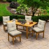 ARDEN Outdoor Plush Modern Tufted Blowfill Dining Chair Cushion, 21 x 40, Water Repellent, Fade Resistant, Tufted Cushion for Dining and Bistro Chairs - 3 of 4