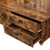 Modern Style Hall Tree with Storage Cabinet and 2 Large Drawers, Widen Mudroom Bench with 5 Coat Hanging Hooks for Entrance,Hallway - 3 of 4