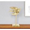 HomeRoots 9" Gold Cast Iron Bird Tabletop Sculpture - 2 of 4