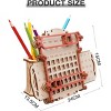 ROBOTIME 3D Puzzles Wooden Puzzle, Decorative Ornaments, Calendar Craft Kits With Pen Holder for Adults Unique Gifts, Brown, 5.31"*9.45"*5.91" - 3 of 4