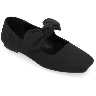 Journee Collection Womens Seralinn Mary Jane Slip On Square Toe Flats