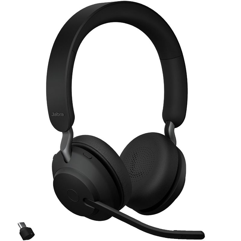 Jabra Evolve2 65 USB-C UC Stereo - Black Wireless Headset / Music Headphones, 1 of 8