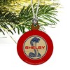 Shelby Cobra Patriotic Logo Mini Small Tiny Wood Christmas Tree Holiday Ornament - 3 of 4