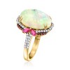 Ross-Simons Ethiopian Opal Ring With .50 ct. t.w. Rubies and .46 ct. t.w. Multicolored Diamonds in 14kt Yellow Gold Size 7 - 2 of 3