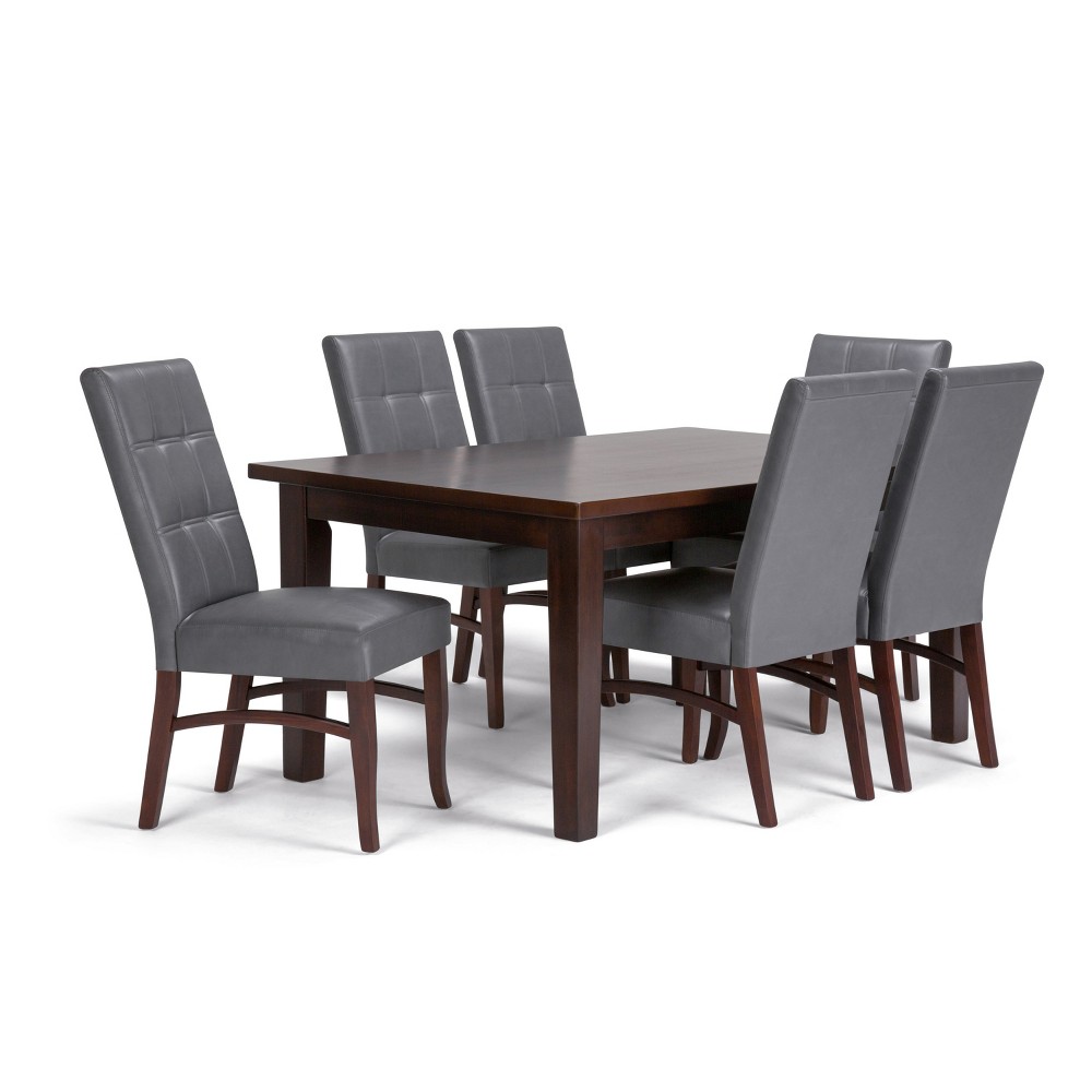 7pc Hawthorne Solid Hardwood Dining Set Stone Gray - Wyndenhall was $1399.99 now $1049.99 (25.0% off)