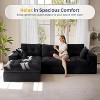 MAXYOYO L-Shaped Sectional Sofa with Convertible Ottoman, Cloud Boneless Modular Couch - 3 of 4