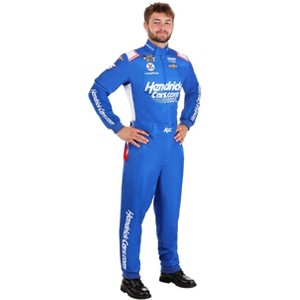 HalloweenCostumes.com Adult Kyle Larson HendrickCars NASCAR Costume Jumpsuit with Sponsor Graphics | Racing Uniform for Halloween Cosplay - 1 of 4