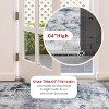 Machine Washable Area Rugs Lightweight Throw Soft Carpet Boho Botanical Floral Ultra-Thin Indoor Rug - 4 of 4