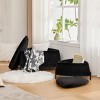 Syemin Ottomans and Benches 2PCS Upholstered Storage Ottoman with Reversible Lid Coffee Table, Foot Stool Square Footrest, Black, 29.9"*29.9"*17.3" - 2 of 4