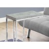 Monarch Specialties Accent Table C-Shaped End Side Snack Living Room Bedroom Metal Laminate Grey Chrome Contemporary Modern - 3 of 4
