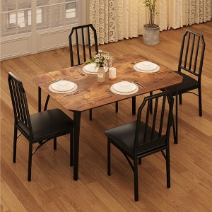 Dining Table , Kitchen Table Chairs, Dining Room Table Set for 2 Furniture with Kitchen Chairs Suitable for Small Space, Gray - 1 of 4