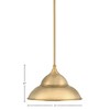 Toltec Lighting Stem 1 - Light Pendant in  New Aged Brass with 13" New Age Brass Double Bubble Metal Shade Shade - 2 of 2