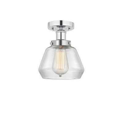 Fulton - 1 Light Semi-Flush Mount In Industrial Style-8.25 Inches Tall and 6.5 Inches Wide
