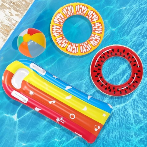 Swim Ring, Inflatable Durable Round Shaped Summer Pool Beach Party Swimming  Float Tube, Water Fun Swimming Pool Toys for Kids Adults Fun Water