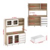 FUFU&GAGA 63"W Wooden Buffet Sideboard with Drawer Hooks and Open Shelf Worktop - 3 of 4