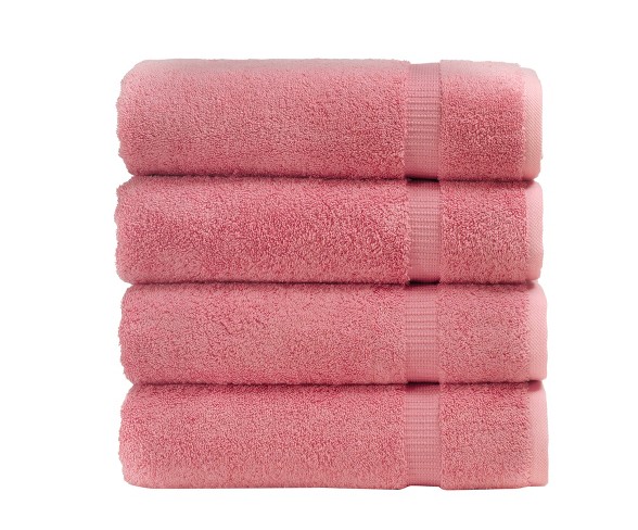 4pc Villa Bath Towel Set Pink - Royal Turkish Towel