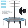 4.5ft Exercise Trampoline, Portable & Foldable Fitness Trampoline Rebounder with 3-Level Adjustable T-Bar, Great for Adults Kids Working Out - 4 of 4