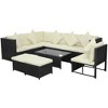 vidaXL Patio Furniture Set 8 Piece Sectional Sofa with Cushions Poly Rattan - 2 of 4