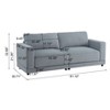 ORRD 81" Modern Square Arm Sofa, Soft Velvet Upholstery, Deep Cushions & Sturdy Legs, Gray, for Living Room or Bedroom - 4 of 4