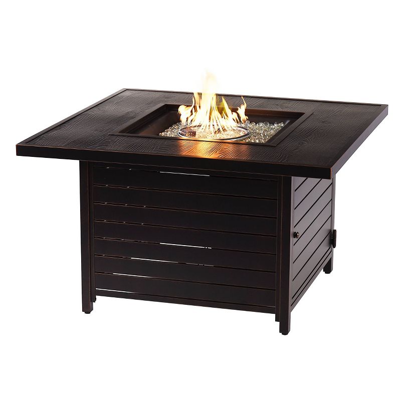 42" Square Aluminum 55000 BTUs Propane Contemporary Fire Table with 2 Covers - Oakland Living
, 1 of 9