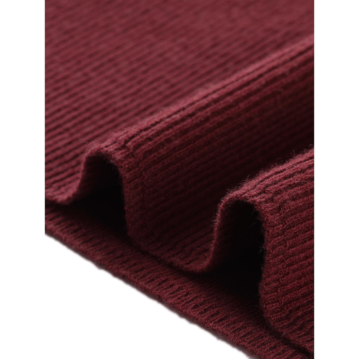 Женские платья INSPIRE CHIC Women's V Neck Long Sleeve Ribbed Knit Midi Sweater Dresses X-Small Burgundy 2 Packs Burgundy/Beige X-Large — фото 5