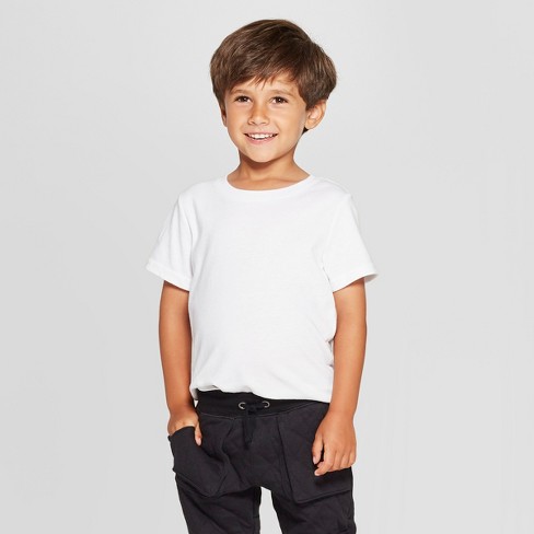 Toddler Boys Short Sleeve T  Shirt  Cat Jack  White  
