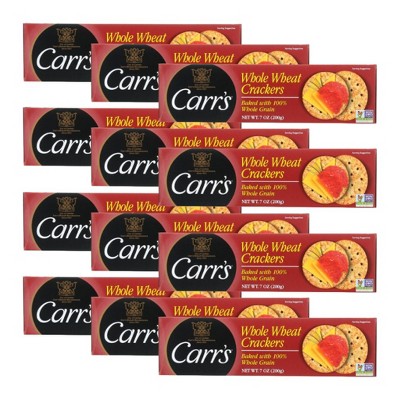 Carr's Whole Wheat Crackers - Case of 12/7.1 oz