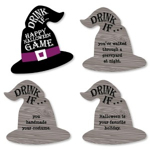 Big Dot of Happiness Drink If Game - Happy Halloween - Witch Party Game - 24 Count - 1 of 4