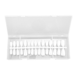 Unique Bargains Women's Medium Short Almond Fake Nails Clear 1 Set - 1 of 4