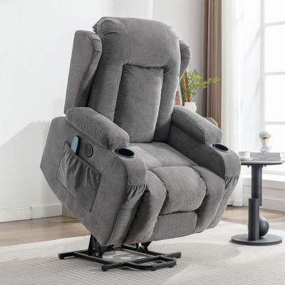 NicBex Power Lift Chair with USB Ports and Pocket Recliner Chair for Elderly Massage Chair with Heating Living Room Chairs