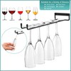 Sorbus 2 Pack 12 Inch Wall Mounted Wine Glass Racks for Under Cabinet - for Home Bar Holds Up to 4 Glasses Each - 4 of 4