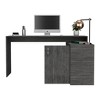 Vynxaria L Shaped Computer Desk with Drawers Reversible Storage Shelves Perfect for Home Office Setup Corner Room Optimization - 3 of 4
