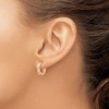 Chisel Stainless Steel Polished Rose IP-plated 3.5mm Hinged Hoop Earrings - 3 of 4