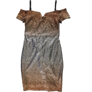 GUESS Womens Metallic Bodycon Dress, silver, 4 : Target