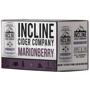 Incline Cider Company Marionberry Hard Cider - 6pk/12 fl oz Cans - 1 of 2