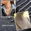 Silver Chains, Stainless Steel Cuban Link/Rope/Box/Figaro/Square Rolo/Wheat Chain Necklace Set for Women - 4 of 4