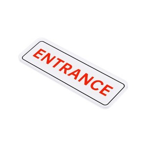 Unique Bargains Acrylic Self-Adhesive Decor Office Business ENTRANCE Sign - 1 of 4