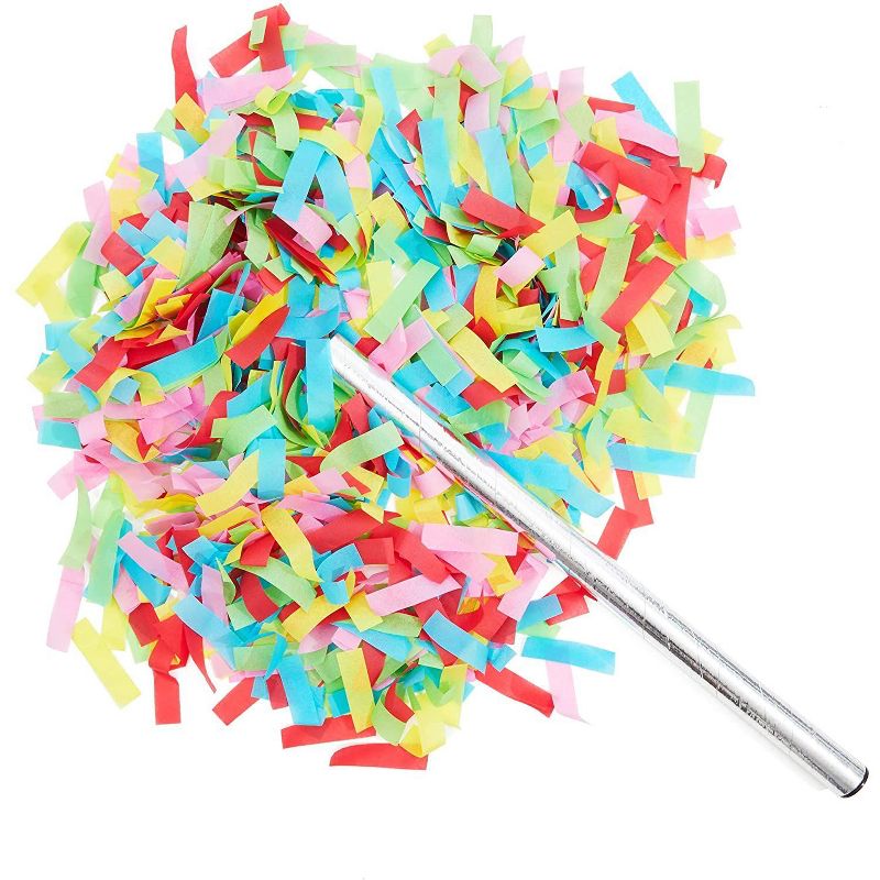 Colorful Confetti Wands 8 Pack Biodegradable Tissue Paper for Wedding Party, Celebration and Brithday, 14", 2 of 6