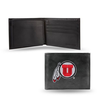 NCAA Utah Utes Embroidered Genuine Leather Billfold Wallet