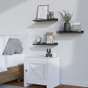 Attop Floating Shelves with Black Metal Guardrail, Shelves for Wall Decor Set of 3, Wall Shelves for Bedroom, Bathroom, Kitchen, Living Room - 3 of 4