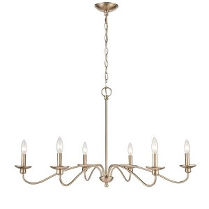 Millennium Lighting Delvona 6 - Light Chandelier in  Modern Gold - 1 of 2