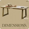 Kings Brand Furniture Charlie Modern Rectangle Wood Coffee Table, Accent Cocktail Center Tables for Living Room - 4 of 4