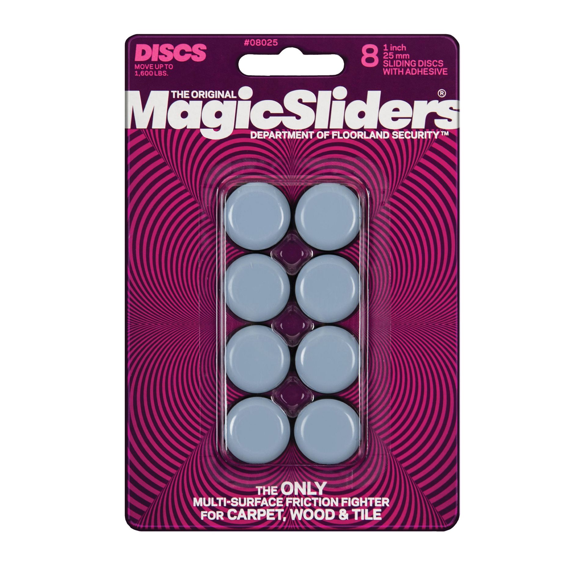 Magic Sliders 8pk 1" Round Adhesives