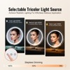 VEVOR 20”Vanity Mirror With Lights,LED Makeup Mirror 3 Color Lighting Modes,with 5X Magnification Mirror,Smart Touch Control, 360°Rotation,Round,White - 3 of 4