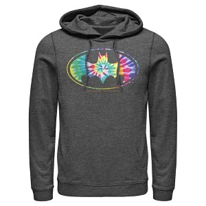 Men's Batman Tie Dye Logo Pull Over Hoodie - 1 of 3