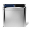 Simplehuman 20l Slim Open Commercial Trash Can Dual Compartment Brushed