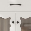 Vynxaria 31" Bathroom Vanity with Rectangle Ceramic Sink Tempered Glass Doors, Curved Profile, Soft-Close Hinges - 4 of 4
