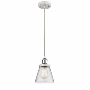 Cone - 1 Light Cord Hung Mini Pendant In Industrial Style-9 Inches Tall and 6 Inches Wide - 1 of 1