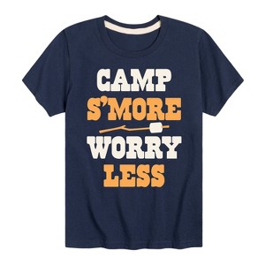 Boys' - Instant Message - Camp Smore Worry Less Short Sleeve Graphic T-Shirt - 1 of 4